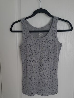 Grey Floral-Print Tank Top - Women